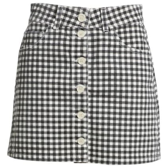 Reformation Dresses & Skirts - Reformation Black White Bianca Denim Miniskirt